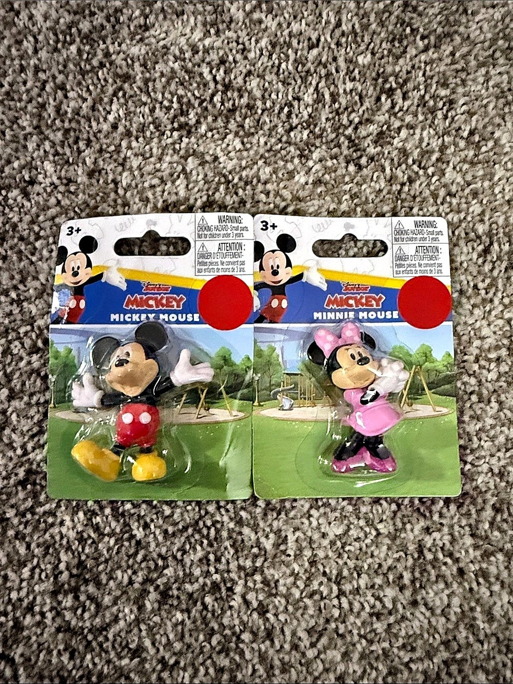 Disney Junior Mickey Mouse & Minnie Mouse Mini Figures Blister Card